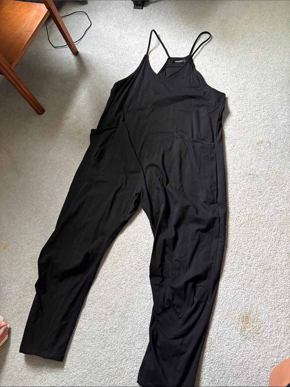 Black Everyday Spaghetti-Strap Jumpsuit